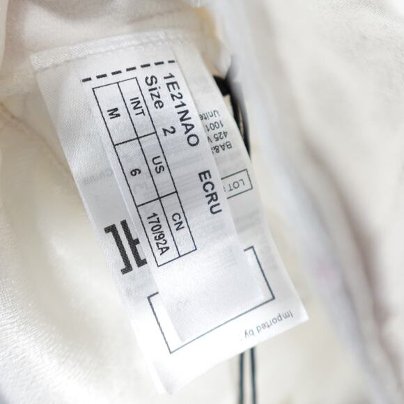 Ba&sh Nao White Sleeveless Open Back Shoulder Pad Top Blouse - Picture 8 of 14